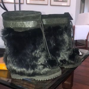 Coach luxury real fur boots